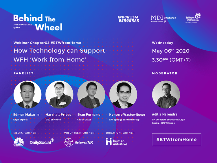 Webinar Series Telkom & MDI Ventures, Teknologi Dukung WFH